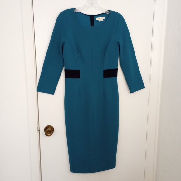 Boden Laura Ottoman Midi Dress in Drummer Blue - Picture 2 of 11
